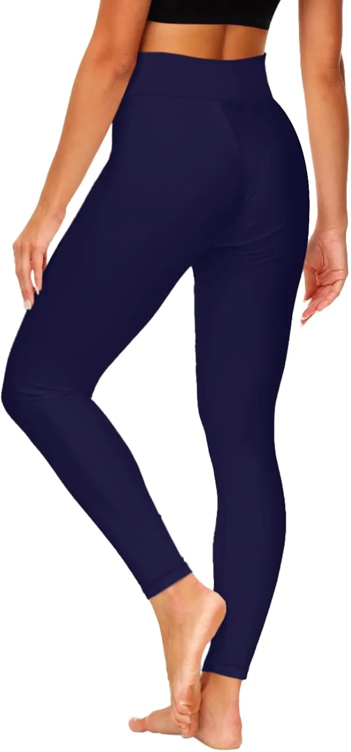 Deerose Print Swim Pants for Women Sun Protection High Waisted Swimming Leggings Rash Guard Pants