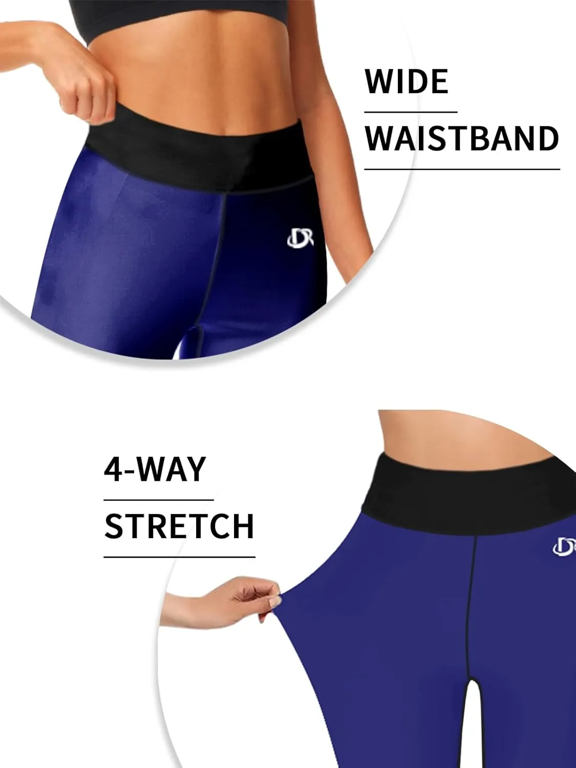 Deerose Print Swim Pants for Women Sun Protection High Waisted Swimming Leggings Rash Guard Pants