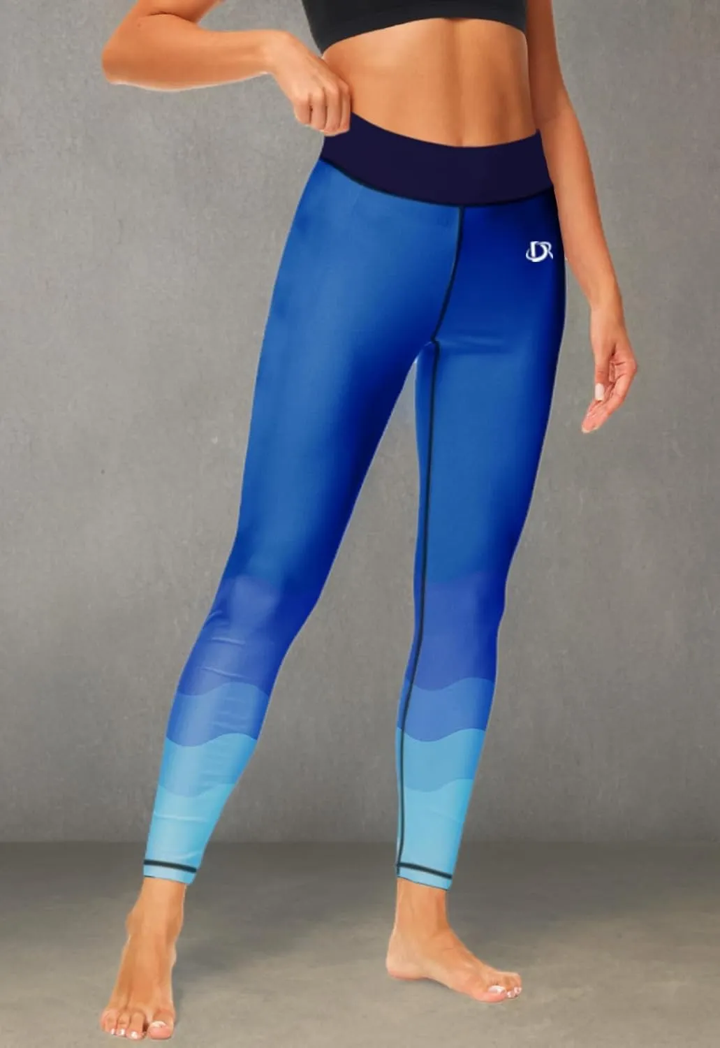 Deerose Print Swim Pants for Women Sun Protection High Waisted Swimming Leggings Rash Guard Pants