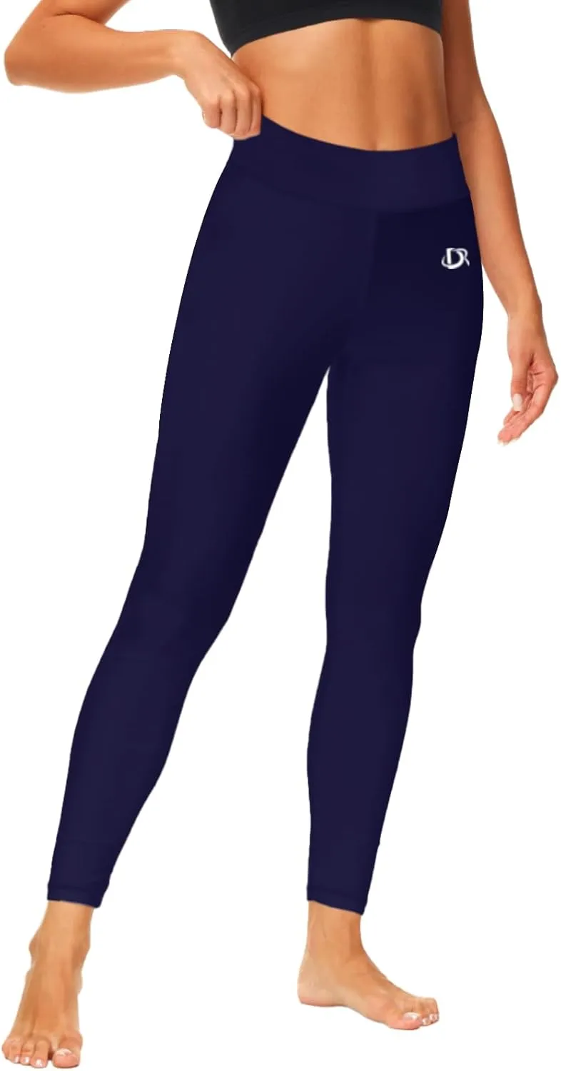 Deerose Print Swim Pants for Women Sun Protection High Waisted Swimming Leggings Rash Guard Pants