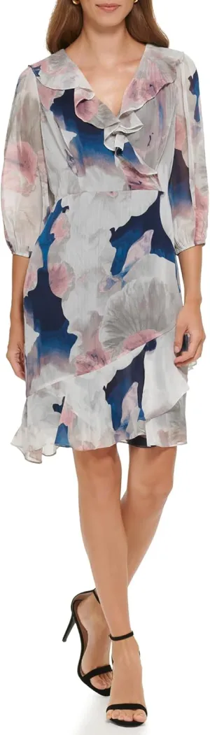 DKNY Women's Faux Wrap Dress
