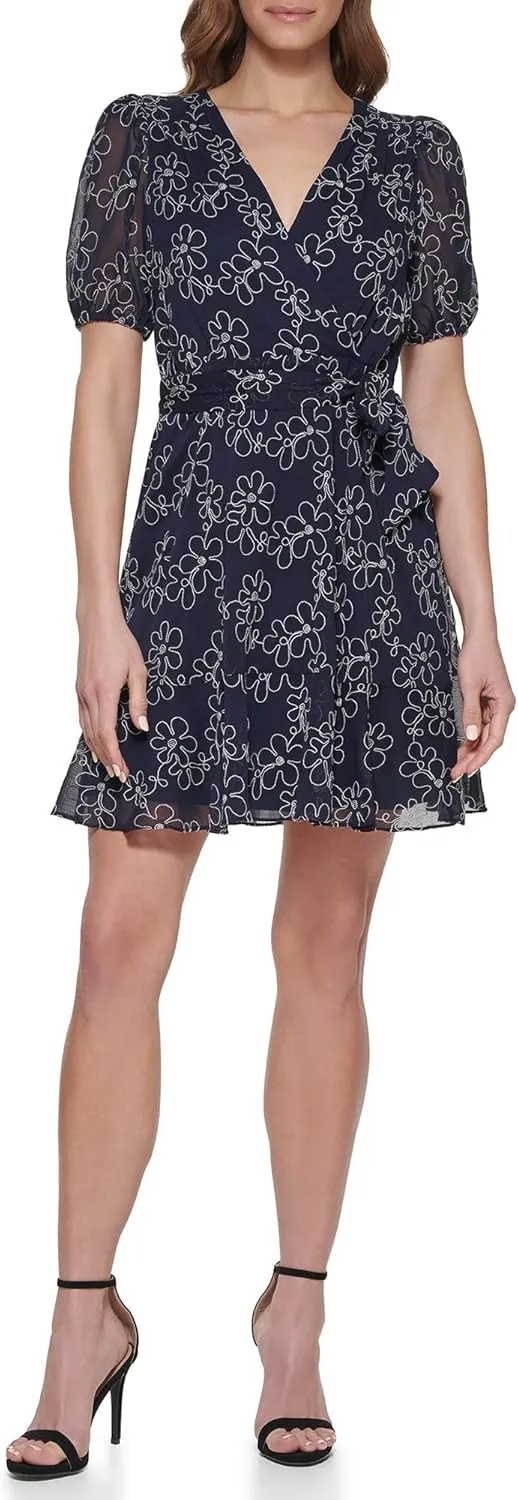 DKNY Women's Faux Wrap Dress