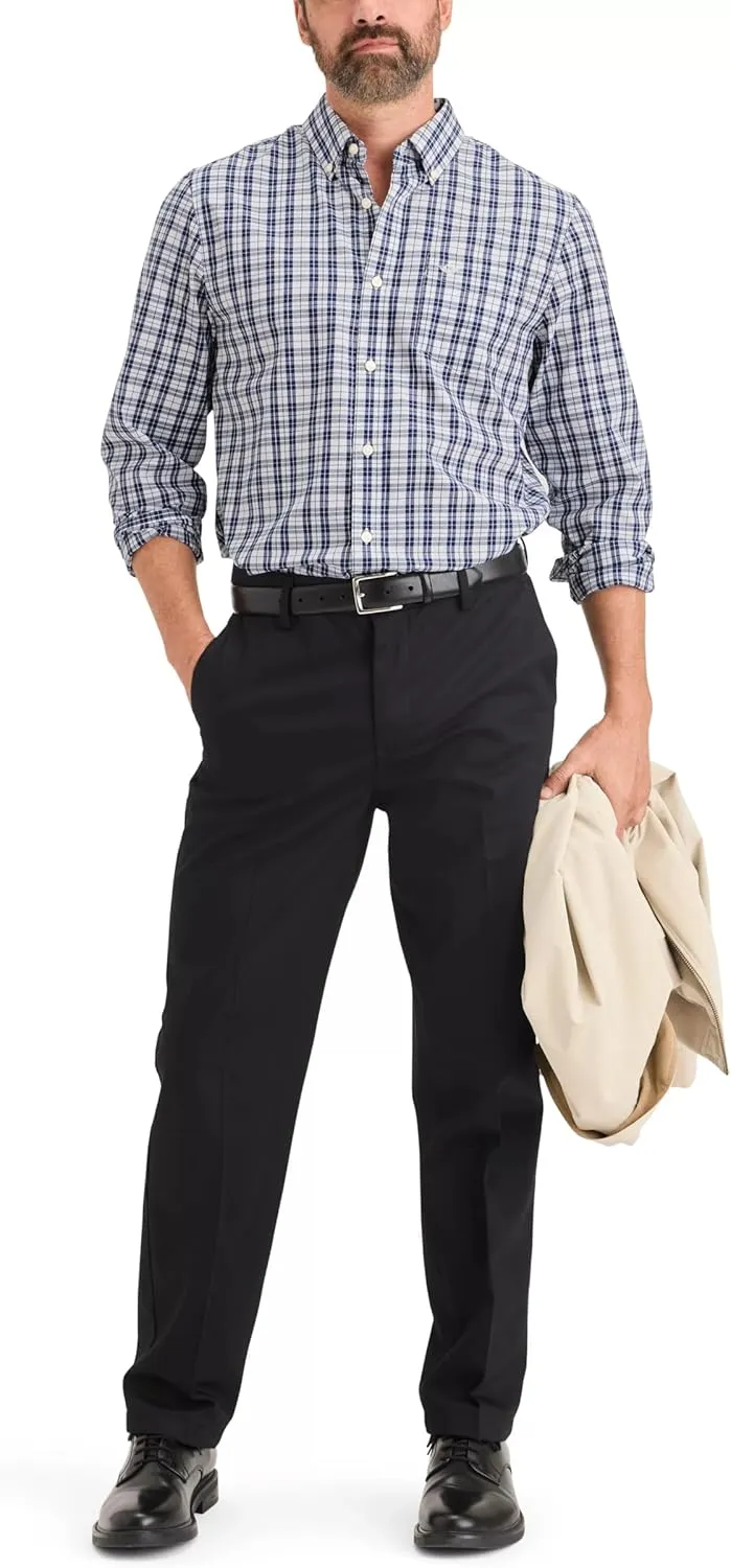 Dockers Men's Classic Fit Long Sleeve Signature Iron Free Shirt with Stain Defender