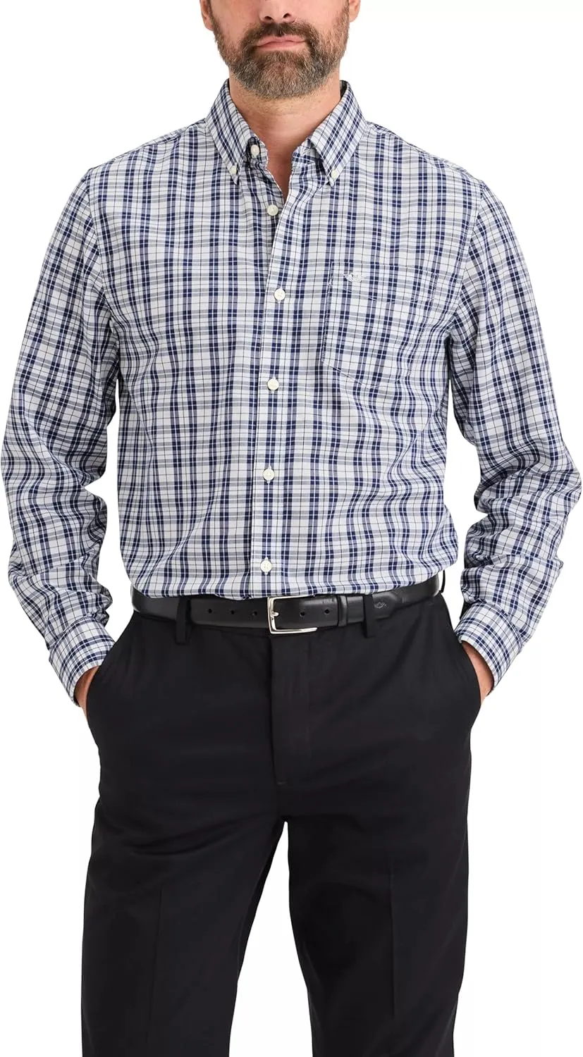 Dockers Men's Classic Fit Long Sleeve Signature Iron Free Shirt with Stain Defender