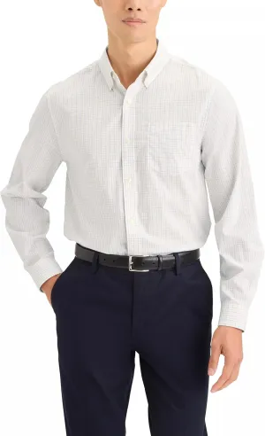 Dockers Men's Classic Fit Long Sleeve Signature Iron Free Shirt with Stain Defender