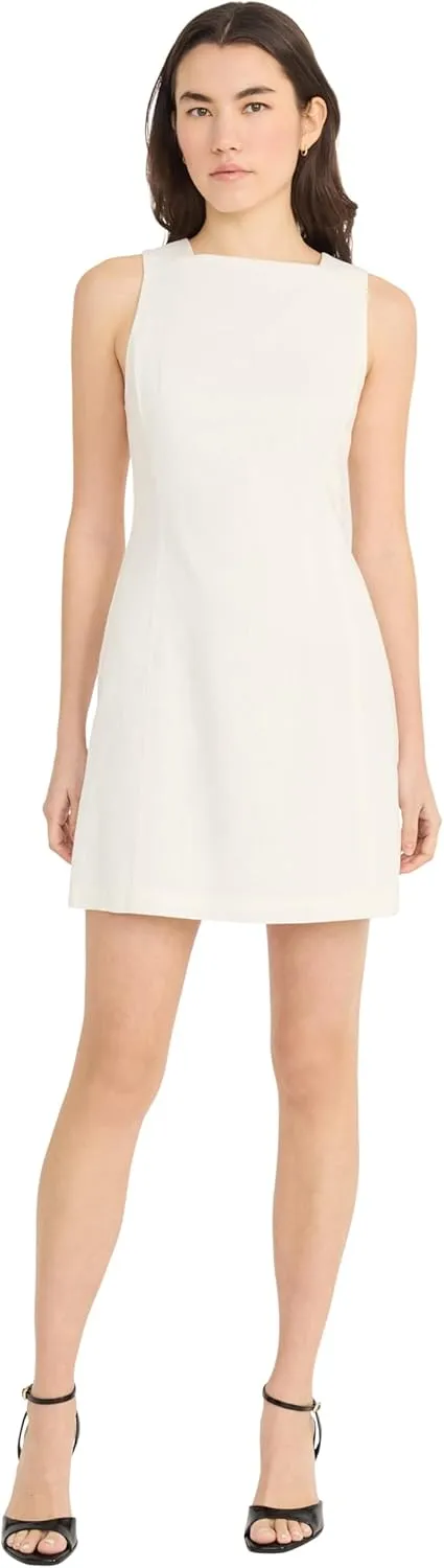 Donna Morgan Women's Sleeveless Linen Rayon Mini Slim Sheath Design-Wedding Guest and Cocktail Dress