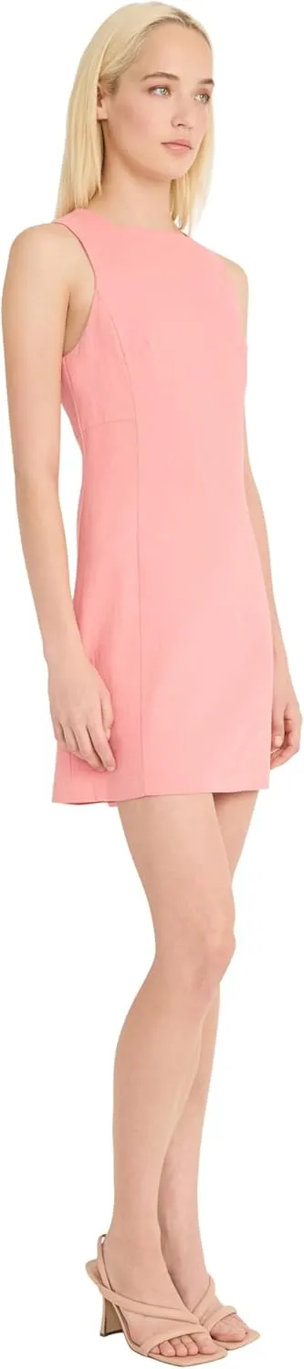 Donna Morgan Women's Sleeveless Linen Rayon Mini Slim Sheath Design-Wedding Guest and Cocktail Dress