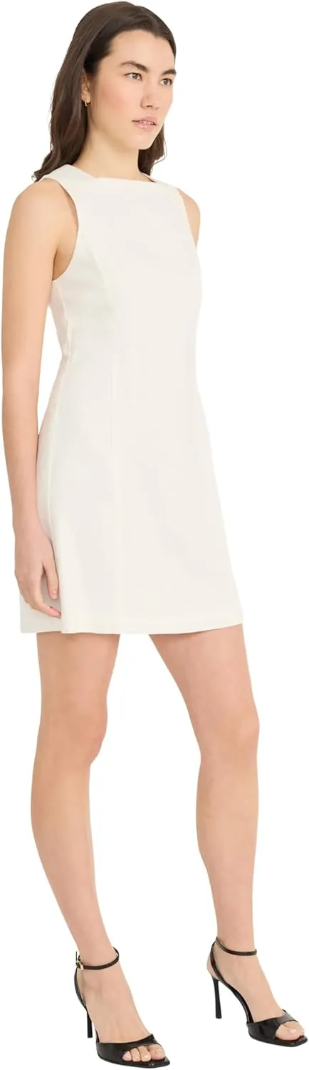 Donna Morgan Women's Sleeveless Linen Rayon Mini Slim Sheath Design-Wedding Guest and Cocktail Dress