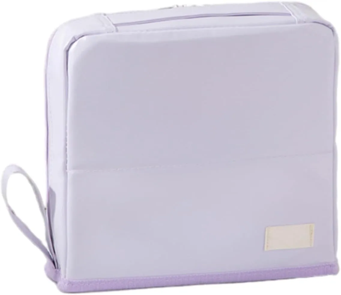 Doresty Makeup Bag, Large Capacity Waterproof Makeup Organizer with Compartments, Portable Multifunctional Toiletry Bag for Women (Purple)