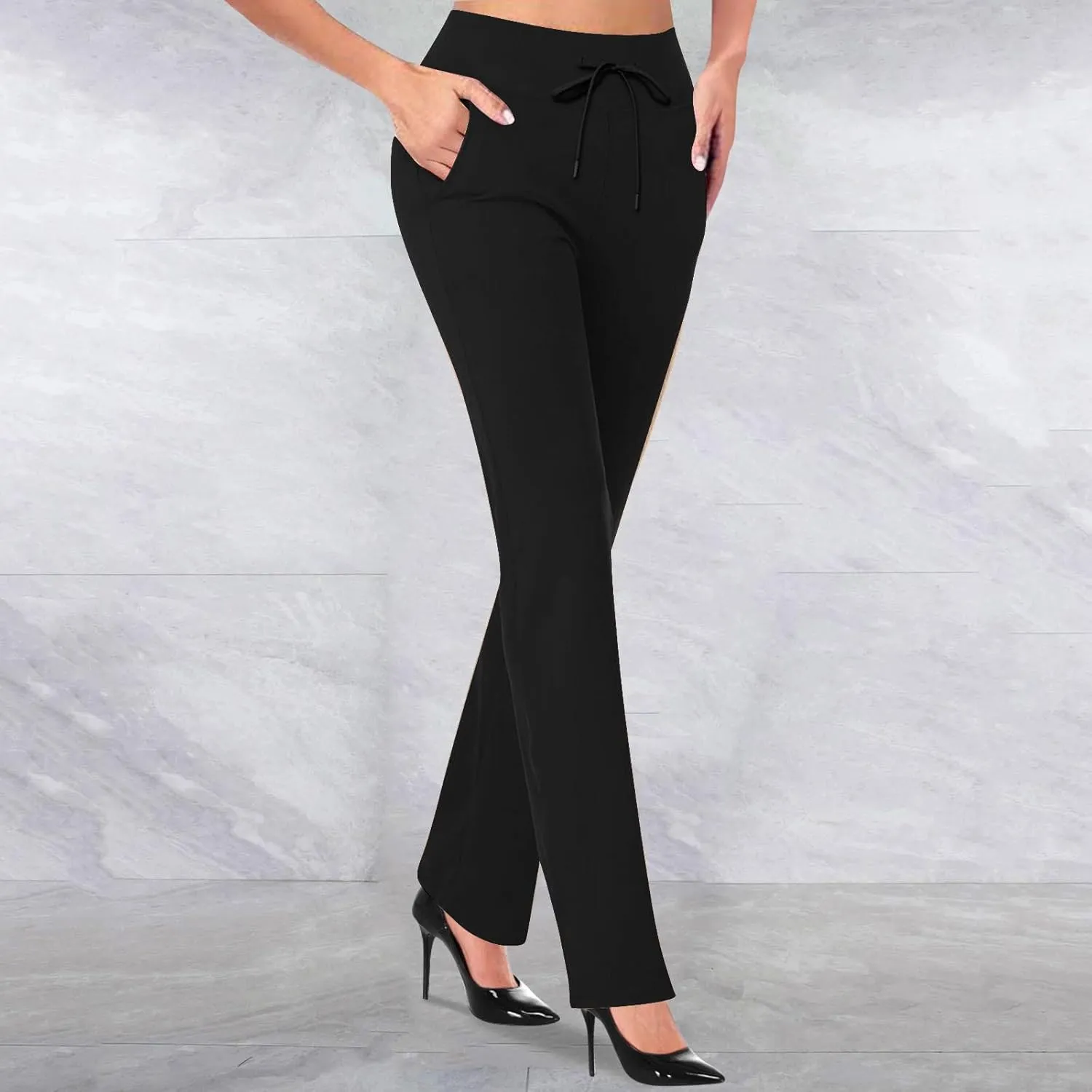Dress Pants Women Business Casual Work Pants Women 2025 High Waist Stretchy Trousers Pull on Office Slacks Bottoms