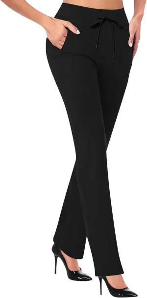 Dress Pants Women Business Casual Work Pants Women 2025 High Waist Stretchy Trousers Pull on Office Slacks Bottoms