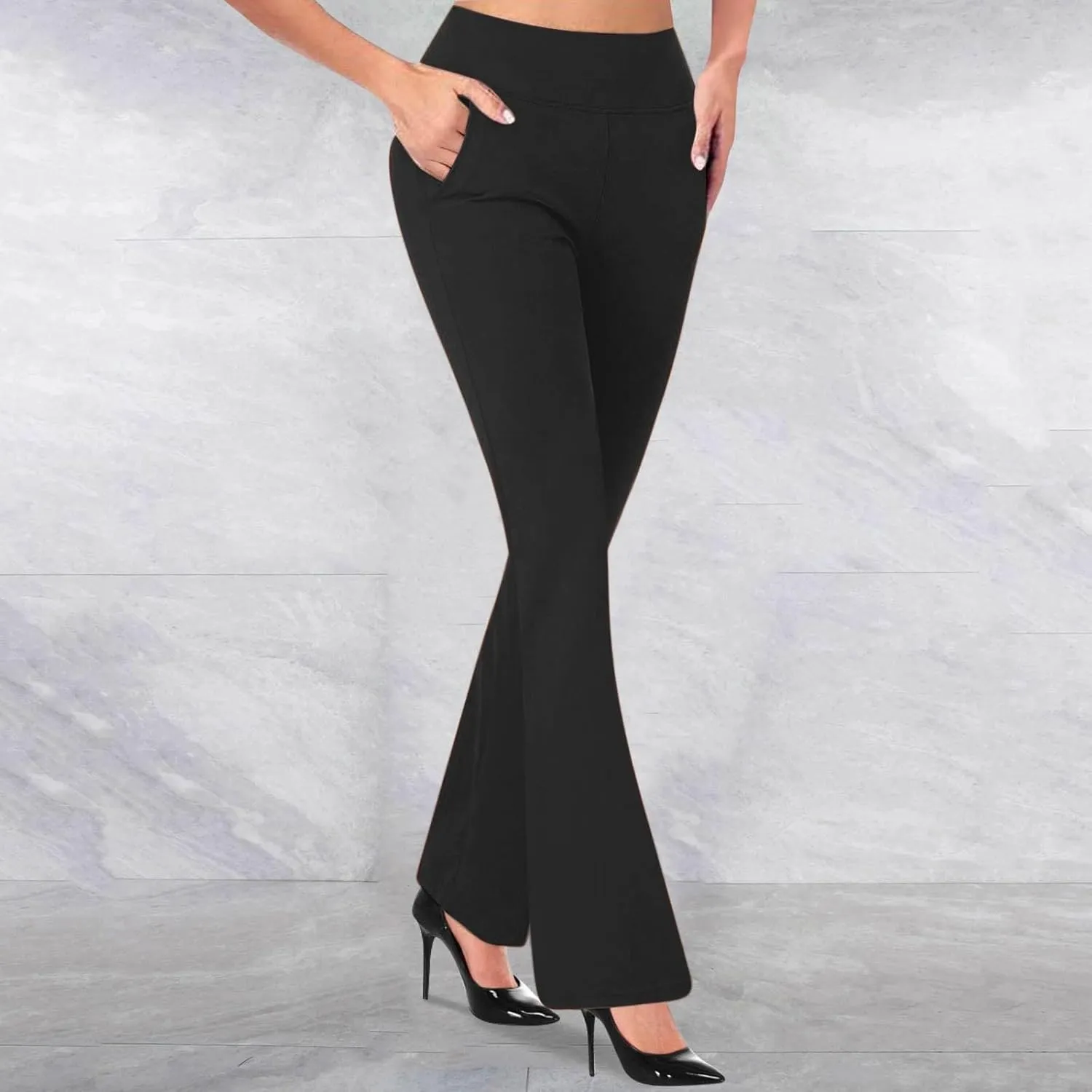 Dress Pants Women Business Casual Work Pants Women 2025 High Waist Stretchy Trousers Pull on Office Slacks Bottoms
