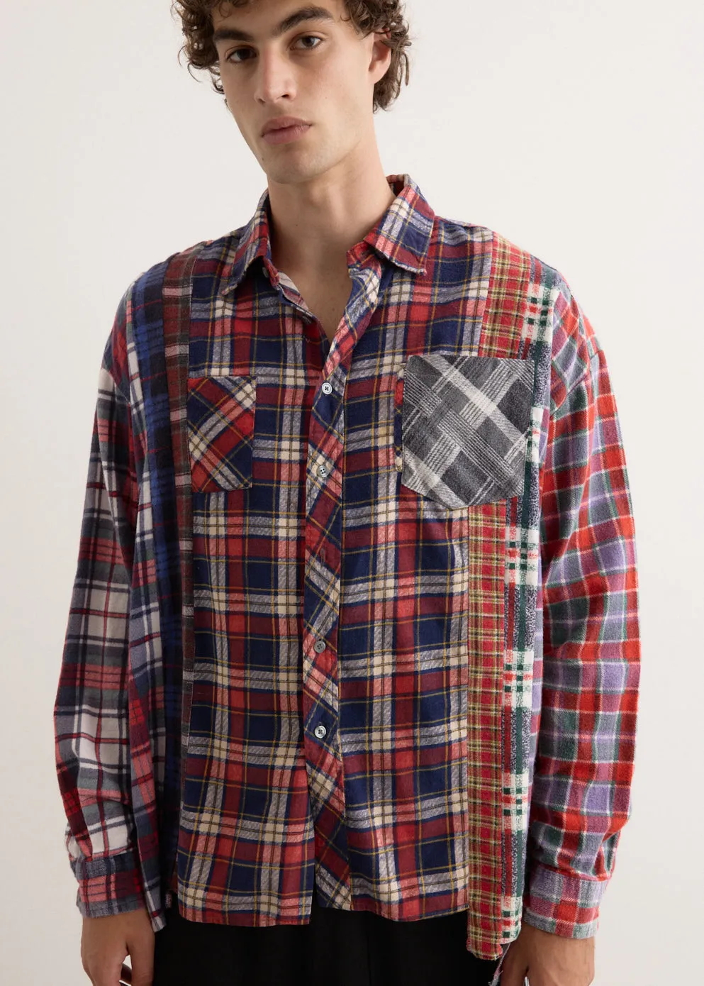 Flannel Shirt 7 Cuts Wide Shirt