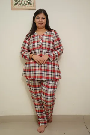 Frosty Glow Woollen Night Suit