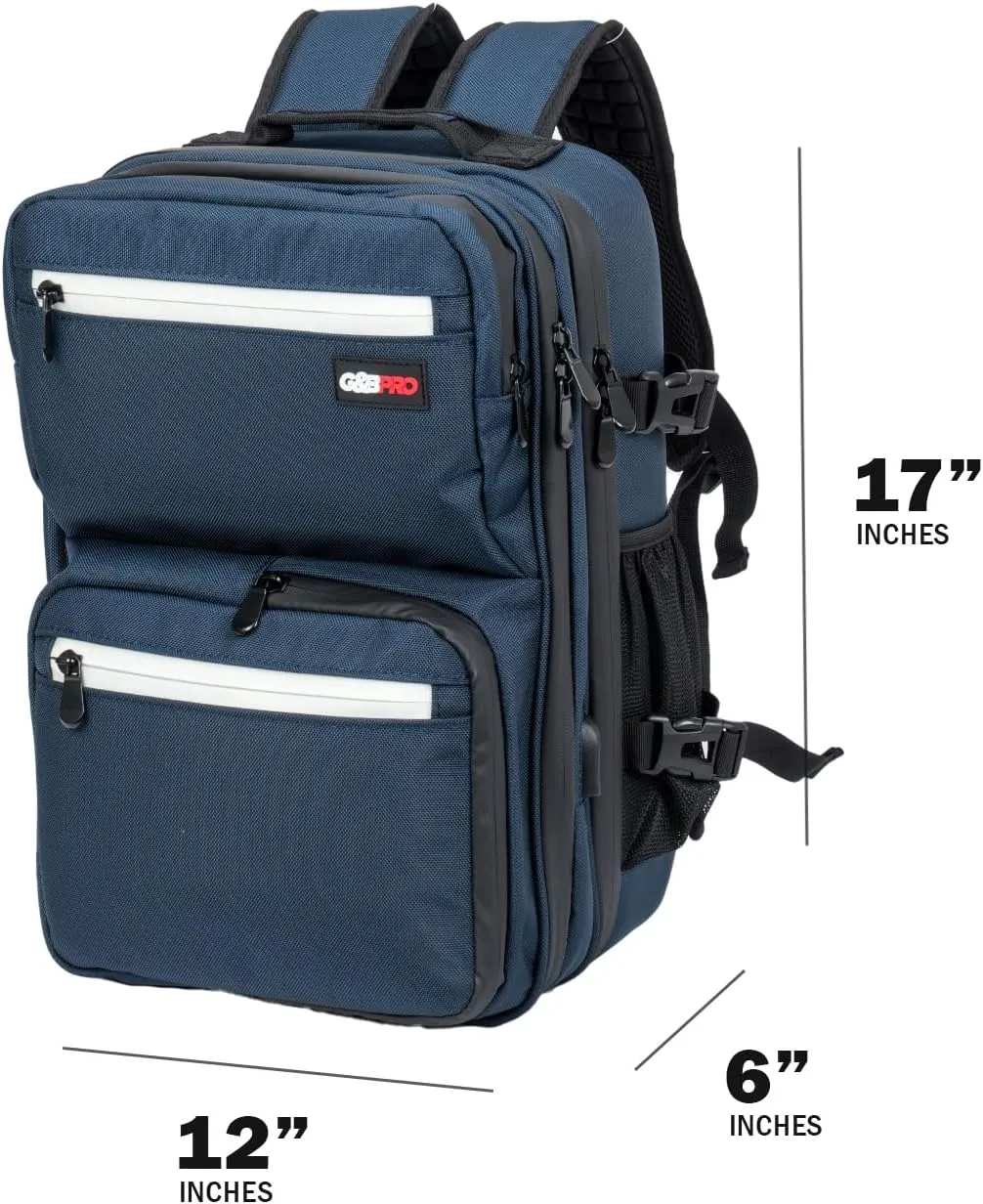 G&BPRO Mid Size Backpack with Extending Tray System | All-in-one Mobile Workstation Travel Bag