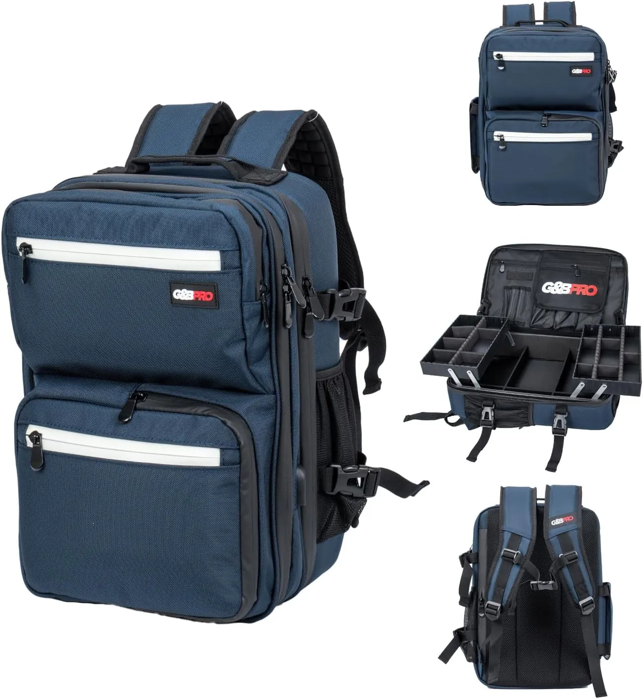 G&BPRO Mid Size Backpack with Extending Tray System | All-in-one Mobile Workstation Travel Bag