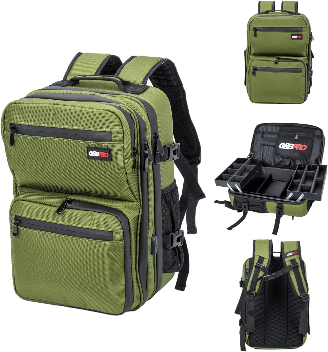 G&BPRO Mid Size Backpack with Extending Tray System | All-in-one Mobile Workstation Travel Bag
