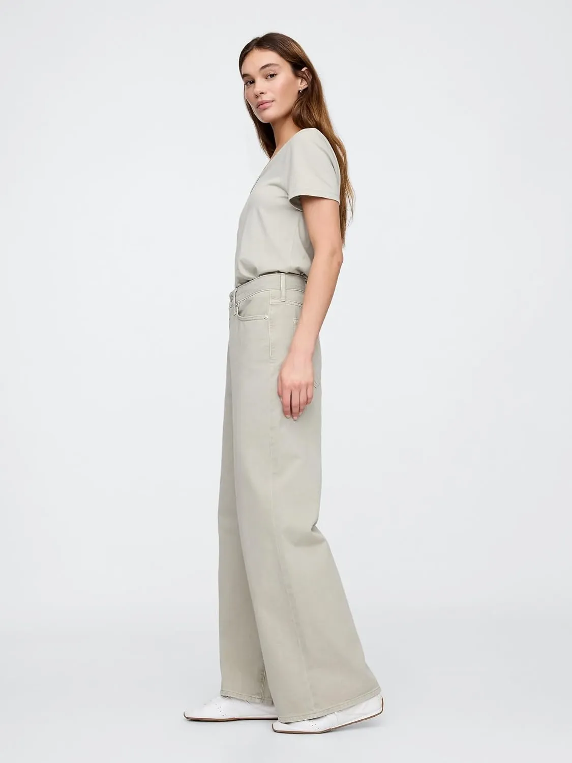 GAP Women's High Rise Wide Leg Jeans