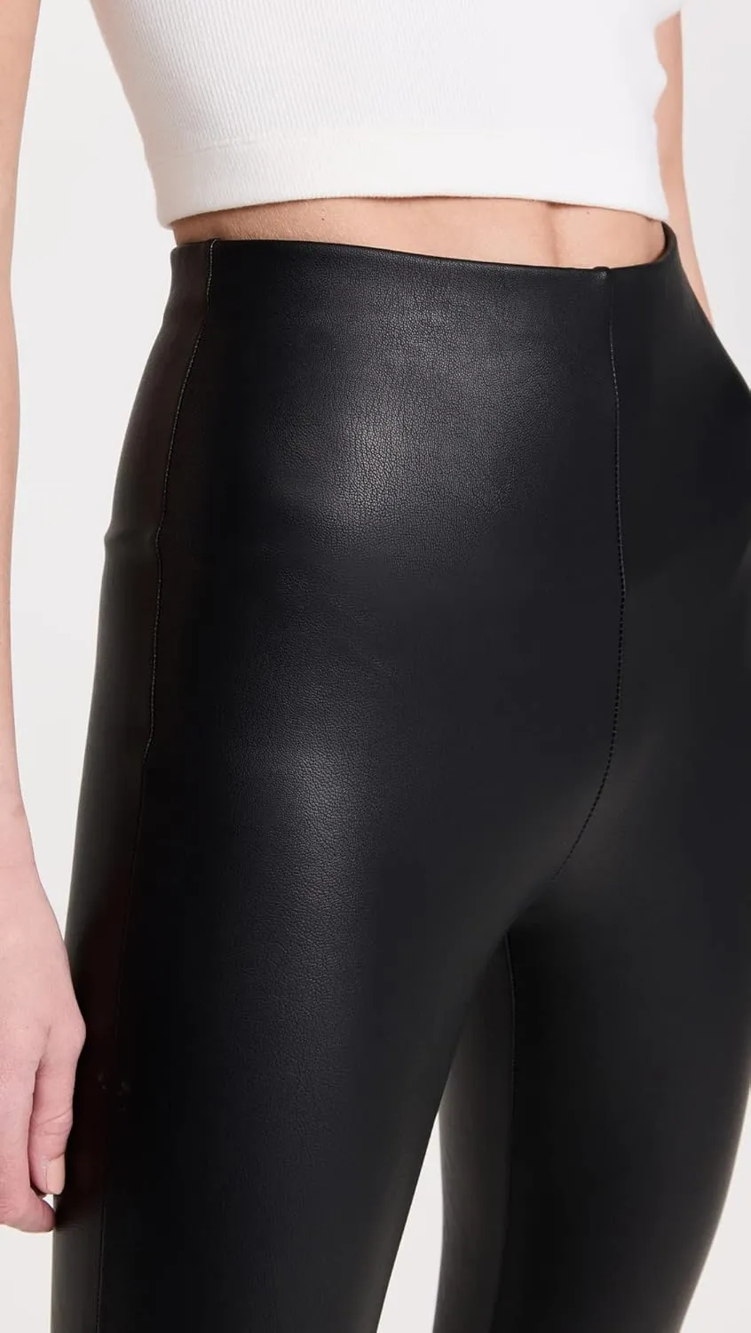 Good American Women's Good Waist Leather Pull On Leggings