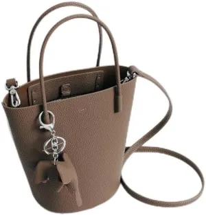 Handmade Genuine Leather Crossbody Bucket Bag  Soft & Durable Cowhide,Small Purse with Adjustable Strap