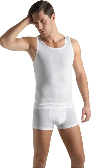 HANRO Men's Cotton Sensation Tank Top 73066, White, XX-Large