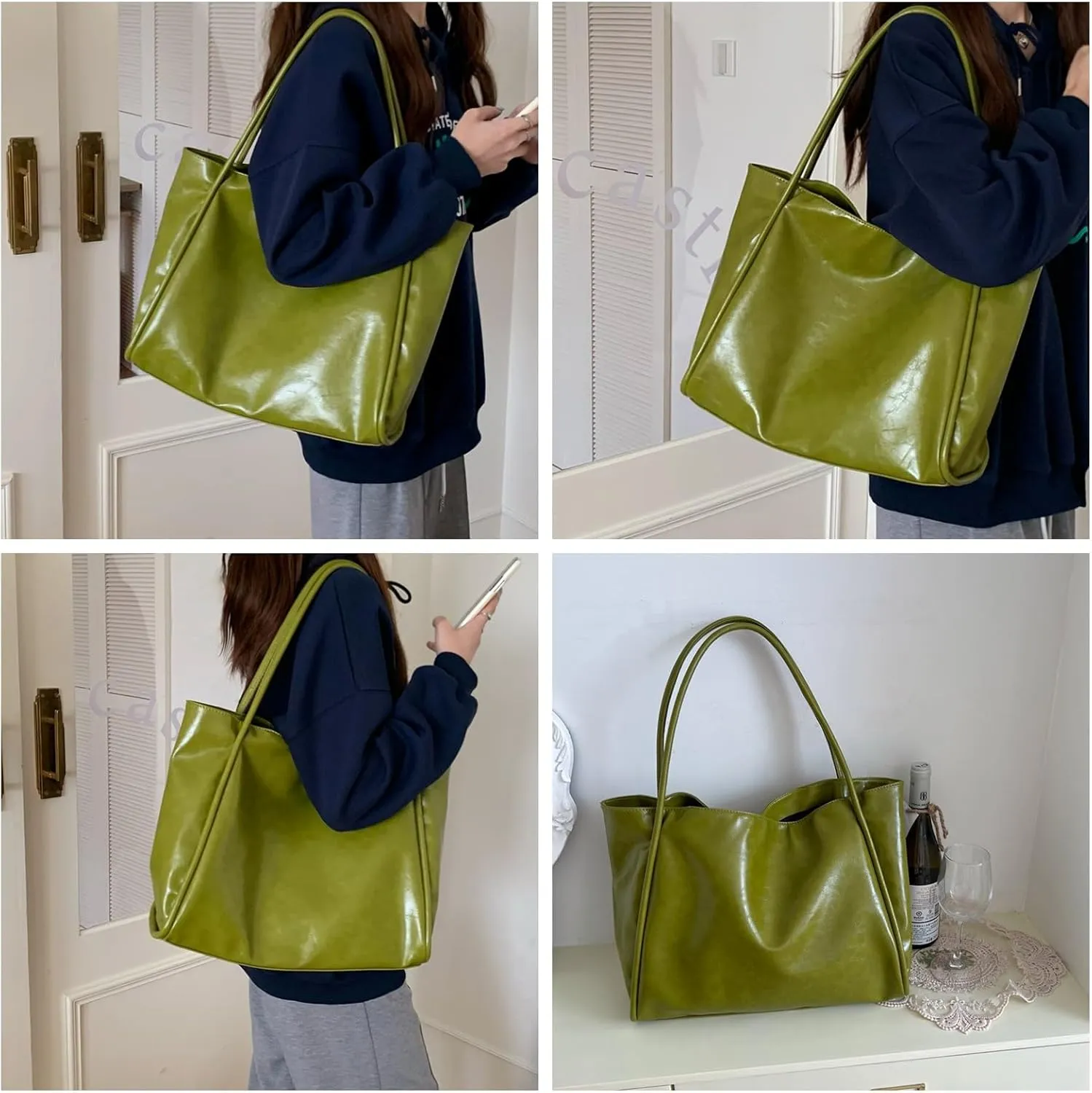 Hobo Large Shoulder Bag Purse Tote Bag for Women Oversize Pu Leather Handbags for Work Travel Shopping Laptop Bag