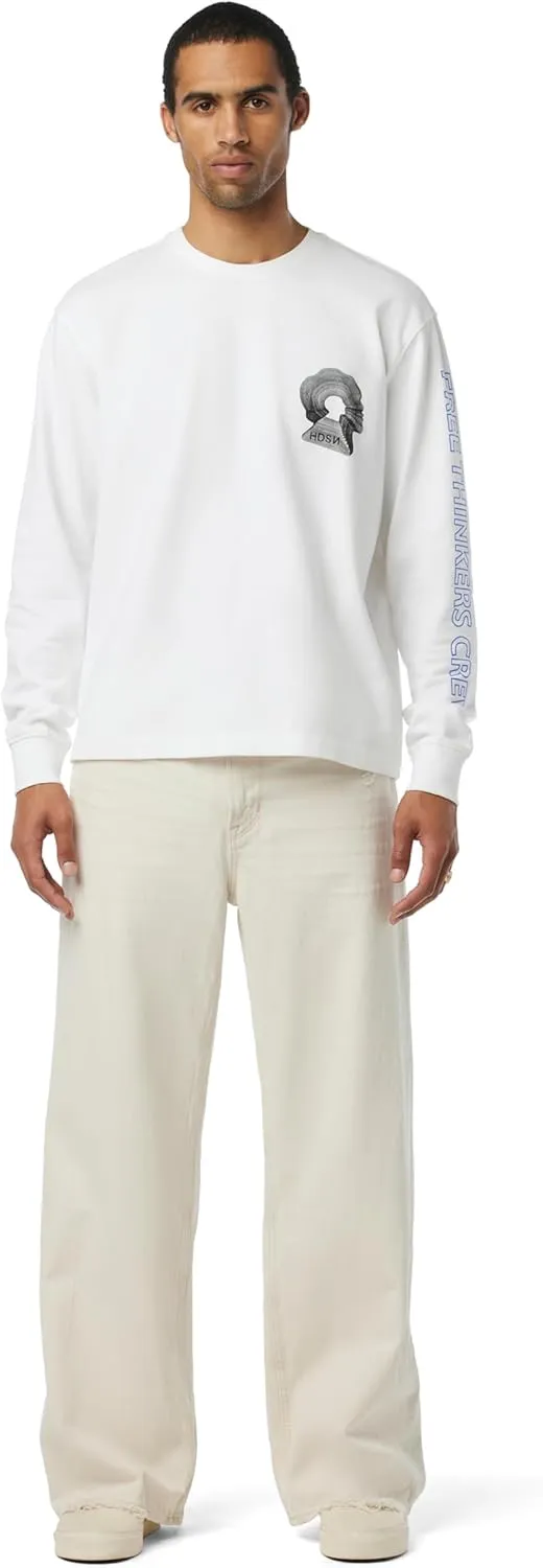HUDSON Men's Luca Loose Fit Wide Leg Denim Pant