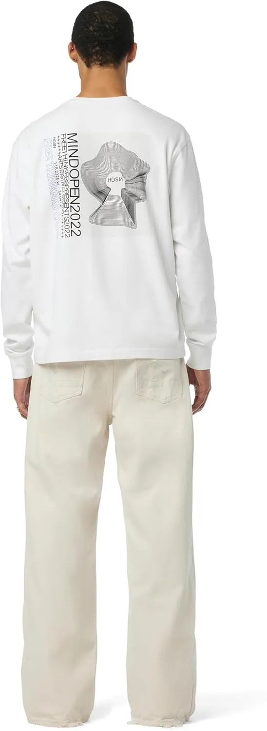 HUDSON Men's Luca Loose Fit Wide Leg Denim Pant