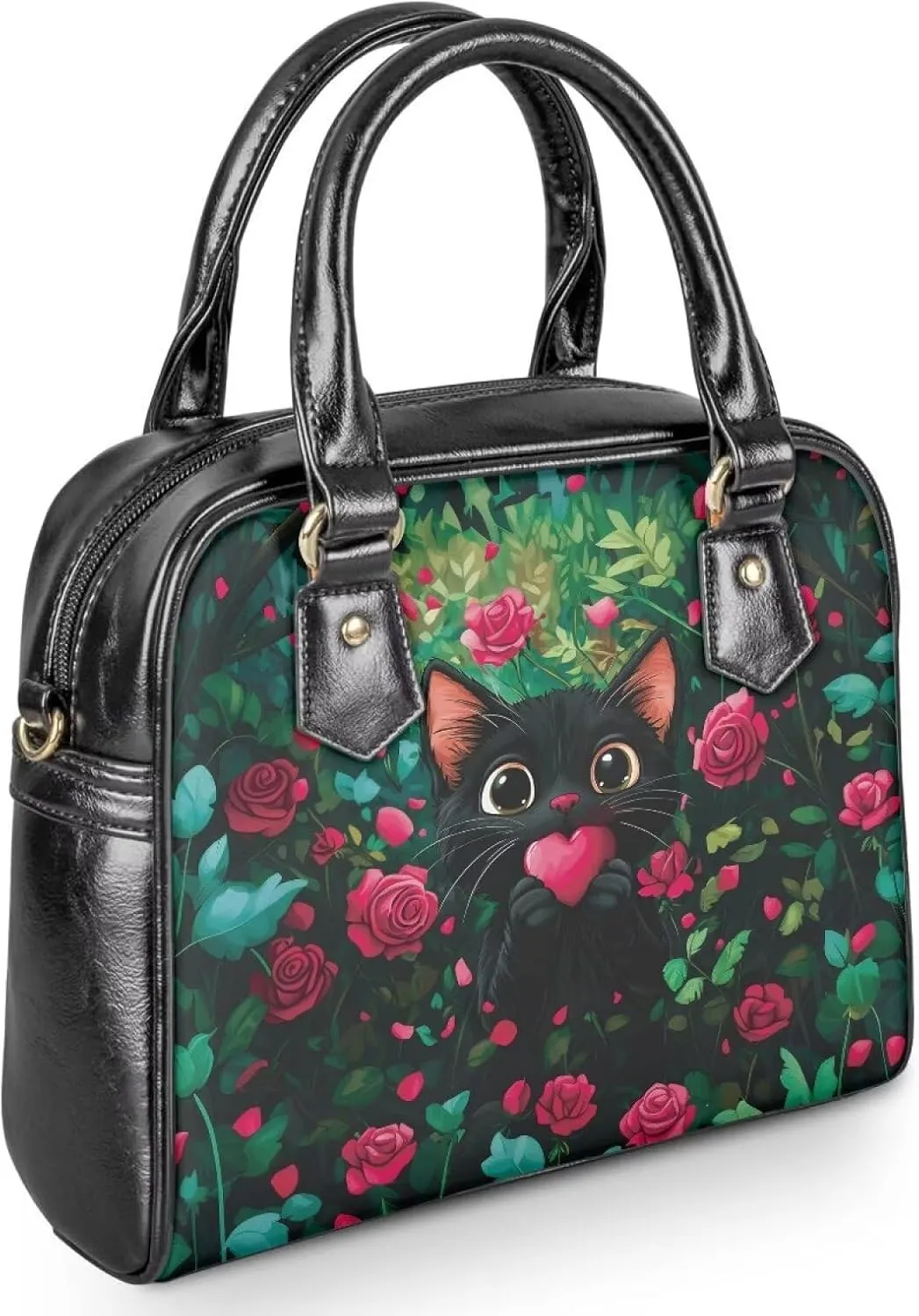 HUGS IDEA Crossbody Bag for Valentine's Day Saddle Bag for Women Date Shoulder Purse Hobo Bag
