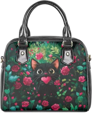 HUGS IDEA Crossbody Bag for Valentine's Day Saddle Bag for Women Date Shoulder Purse Hobo Bag
