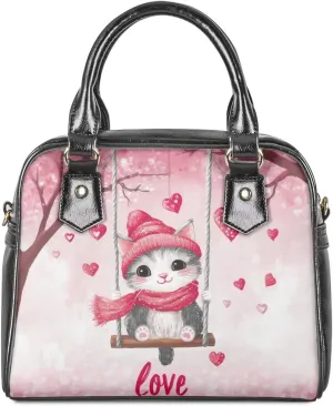 HUGS IDEA Crossbody Bag for Valentine's Day Saddle Bag for Women Date Shoulder Purse Hobo Bag