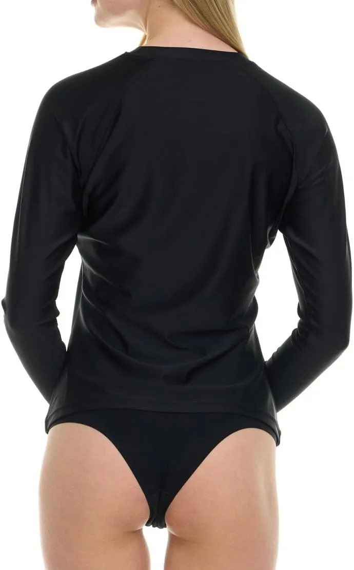 Hurley Rash Guard for Women, Womens Rash Guard Long Sleeve Shirts, Rashguard Swim Shirt Women UPF 50  SPF & UV Protection