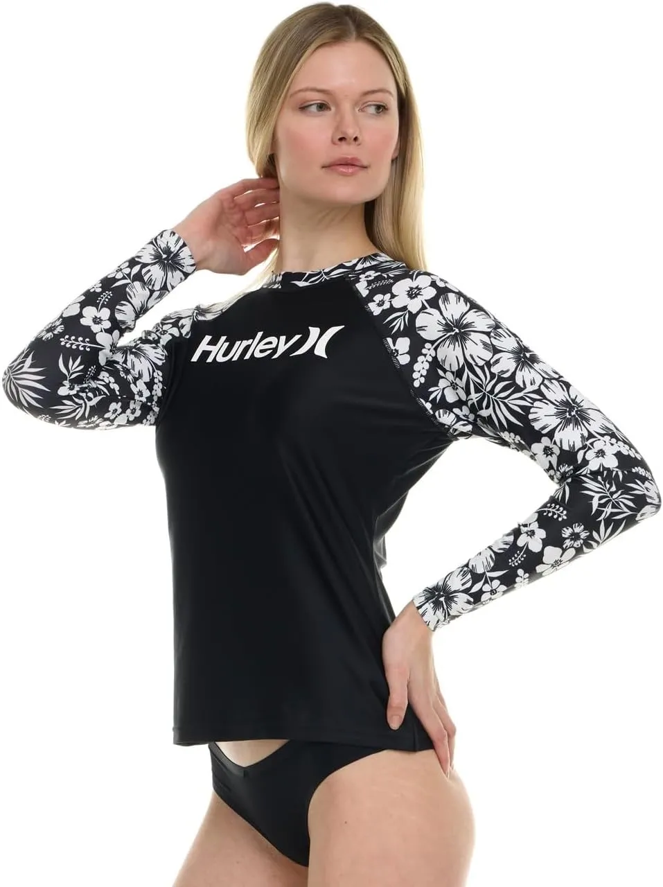 Hurley Rash Guard for Women, Womens Rash Guard Long Sleeve Shirts, Rashguard Swim Shirt Women UPF 50  SPF & UV Protection