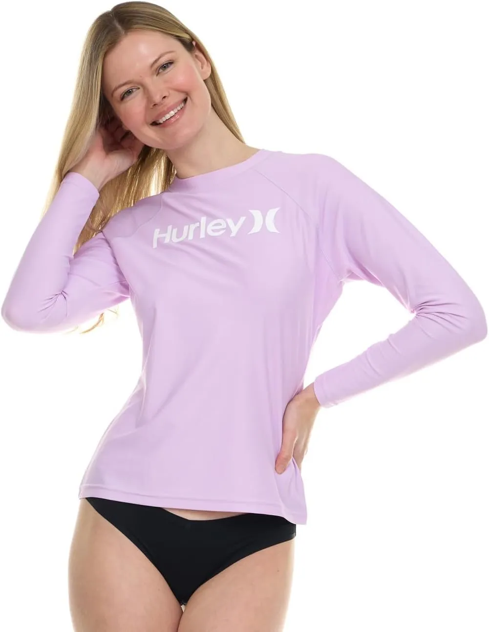 Hurley Rash Guard for Women, Womens Rash Guard Long Sleeve Shirts, Rashguard Swim Shirt Women UPF 50  SPF & UV Protection