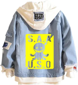 ISaikoy Anime Assassination Classroom Denim Jacket Ansatsu Kyoushitsu Jeans Sweatshirt Sweater Hoodie Costume