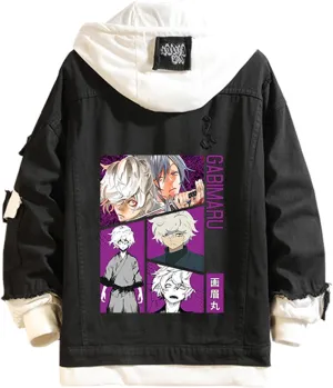 ISaikoy Anime Hells Paradise JigokuRaku Denim Jacket Long Sleeve Jeans Sweatshirt Sweater Hoodie