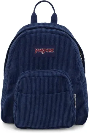 JanSport Half Pint FX Mini Backpack  One Main Compartment, Front Zippered Stash Pocket, Adjustable Webbing Shoulder Straps, Web Haul Handle - Navy Corduroy