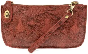 Joy Susan Women's Fashion Purse Python Mini Crossbody Wristlet Clutch