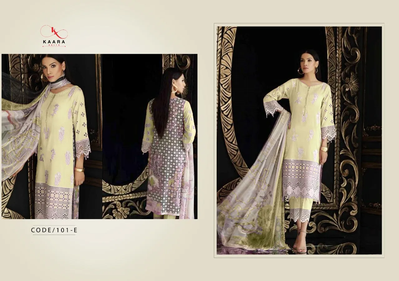KAARA SUIT CHARIZMA COLOUR COTTON WITH EMBROIDERY WORK SALWAR SUIT