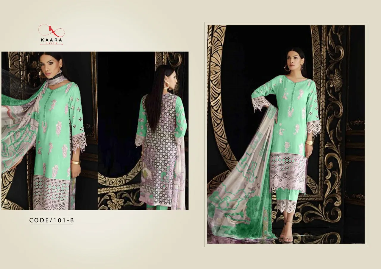 KAARA SUIT CHARIZMA COLOUR COTTON WITH EMBROIDERY WORK SALWAR SUIT