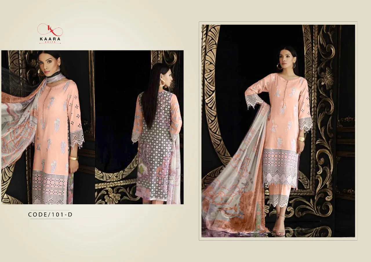 KAARA SUIT CHARIZMA COLOUR COTTON WITH EMBROIDERY WORK SALWAR SUIT