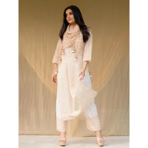 Kapraaha Peach Cotton Tunic Set of 3