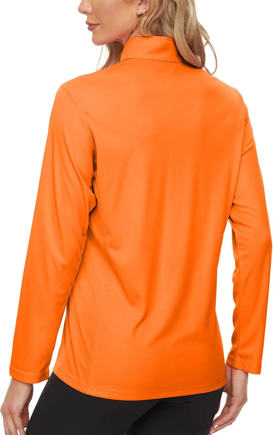 KINGFEN Women's UPF50  Long Sleeve UV Sun Protection Shirts 1/4 Zip Quick Dry Rash Guard Workout T-Shirt Hiking Fishing