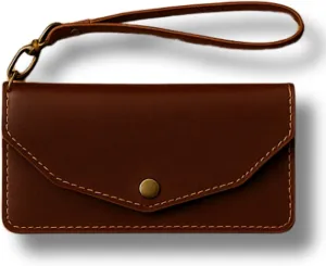 Leather Money Clutch Wallet for Women  Long Travel Organizer Wallet, Budget Envelope Billfold, Reusable Full Grain Wine Currency Pouch, Handmade Continental Purse