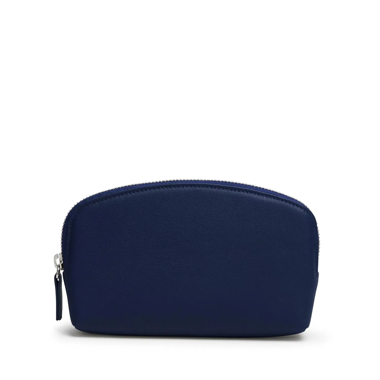 Leatherology Navy Blue Small Makeup Pouch Cosmetic Bag Organizer for Women