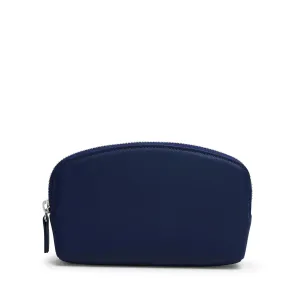 Leatherology Navy Blue Small Makeup Pouch Cosmetic Bag Organizer for Women