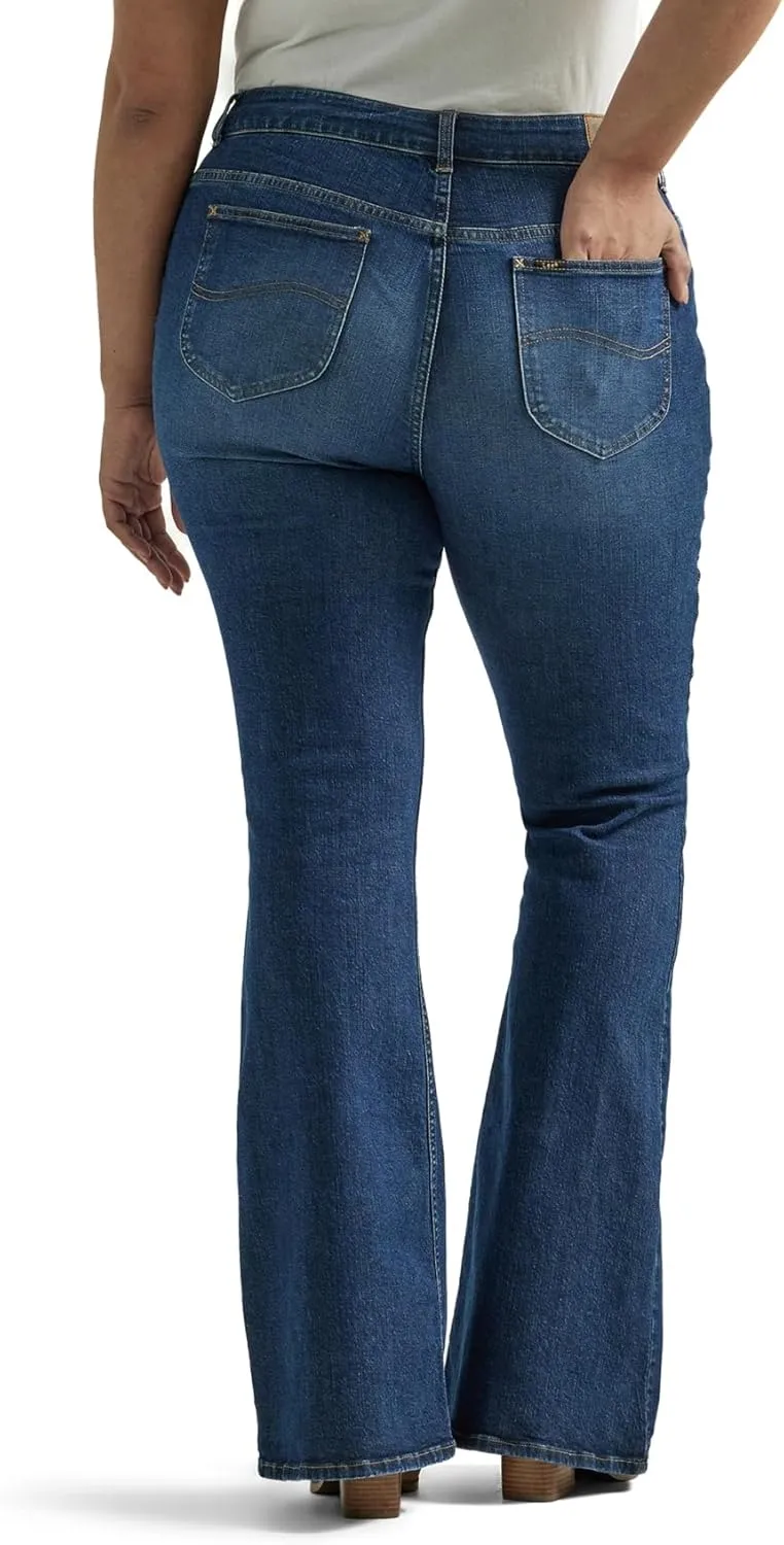 Lee Women's Plus Size Legendary Mid Rise Flare Jean