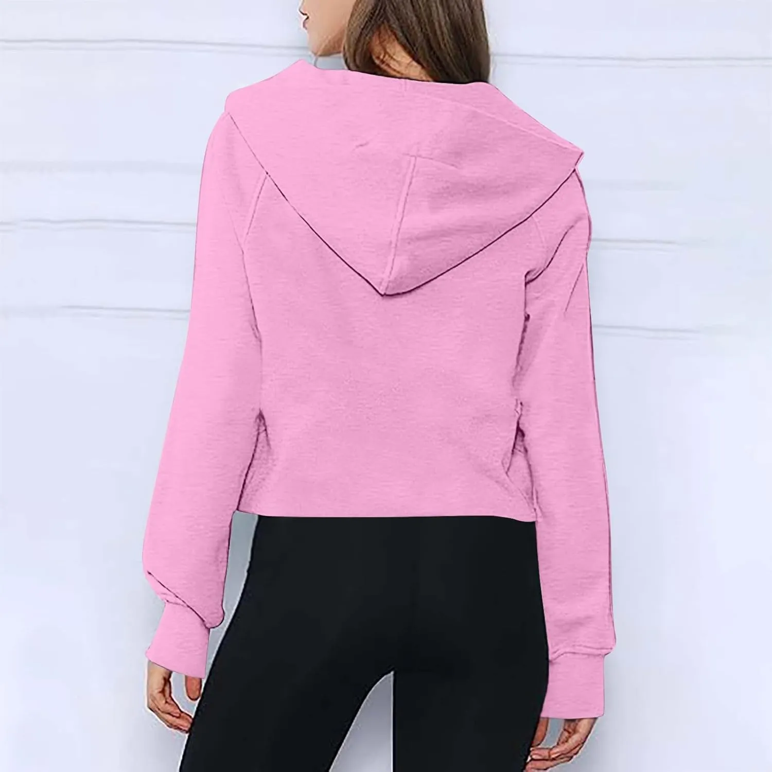 Lenago Scuba Dupes Sweatshirt Quarter Zip Pullover Sweaters Long Sleeve Fleece Half Zip Cropped Hoodies Fall Winter Outfits