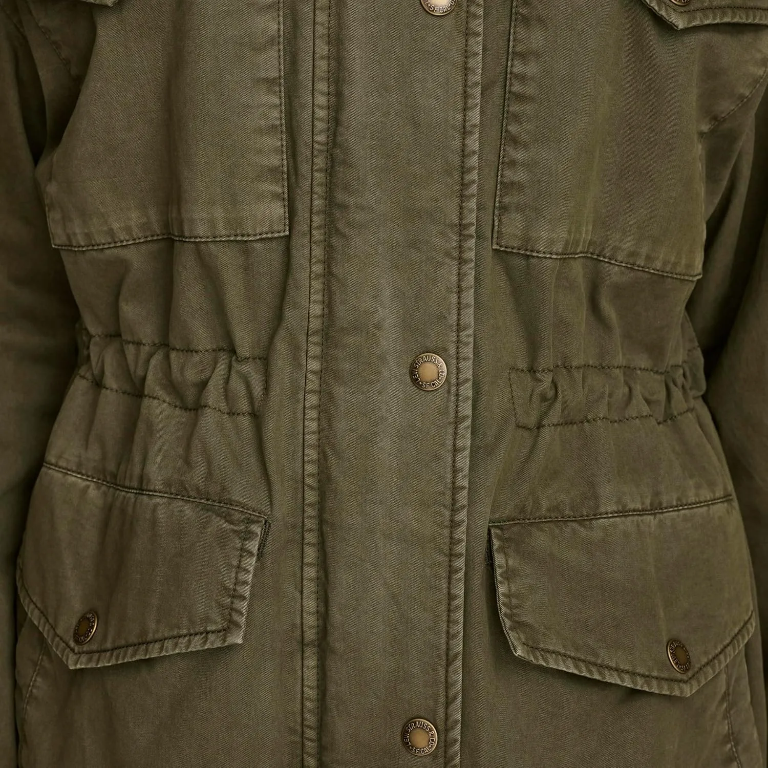 Levi's Women's 4-Pocket Stand Collar Military Jacket