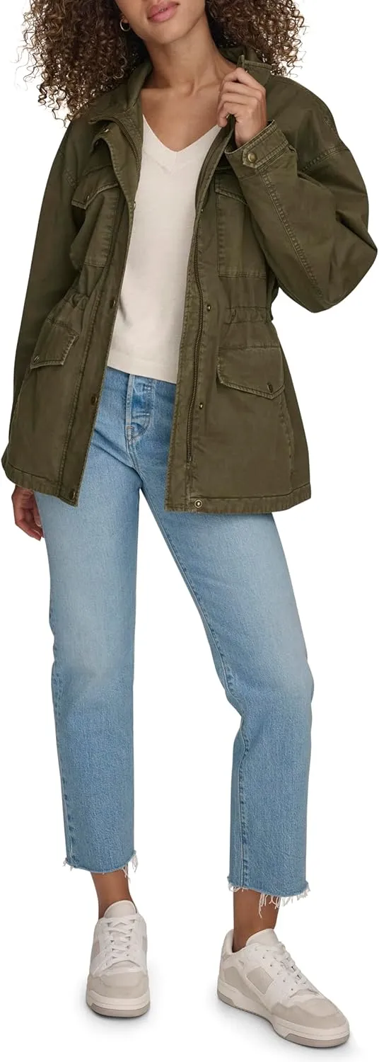 Levi's Women's 4-Pocket Stand Collar Military Jacket
